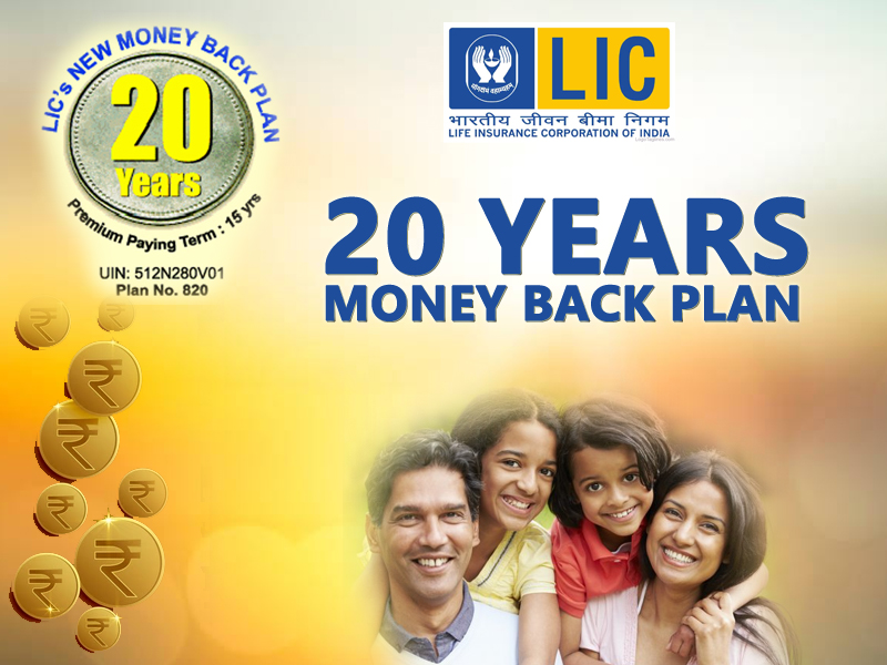 LIC's New Money Back Plan-20 Years - POLICYBAZ